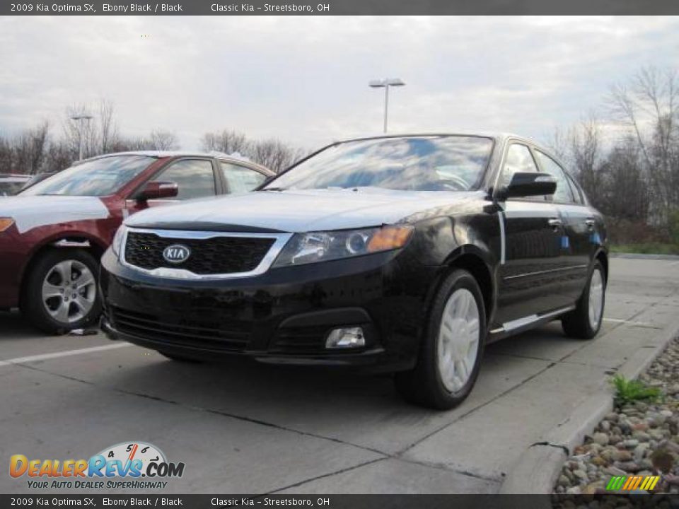 2009 Kia Optima SX Ebony Black / Black Photo #1