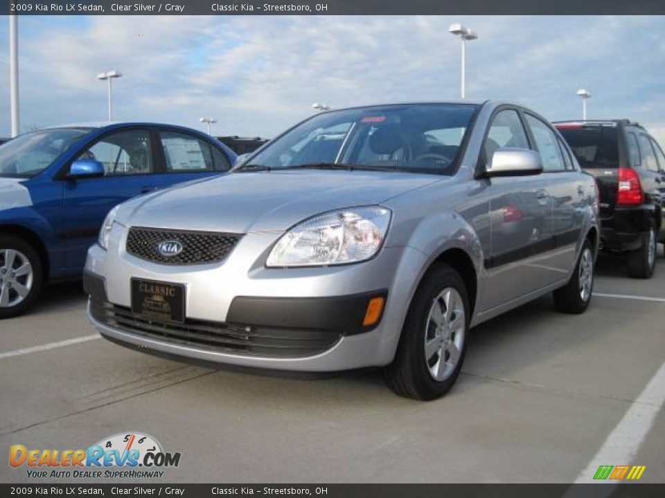 2009 Kia Rio LX Sedan Clear Silver / Gray Photo #1