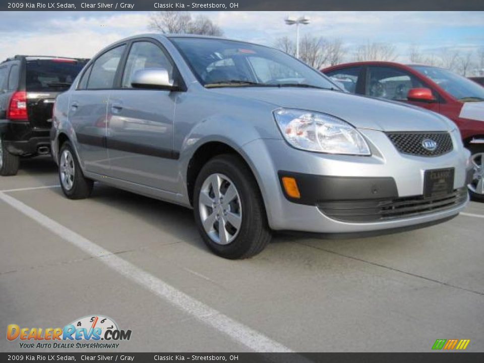 2009 Kia Rio LX Sedan Clear Silver / Gray Photo #3