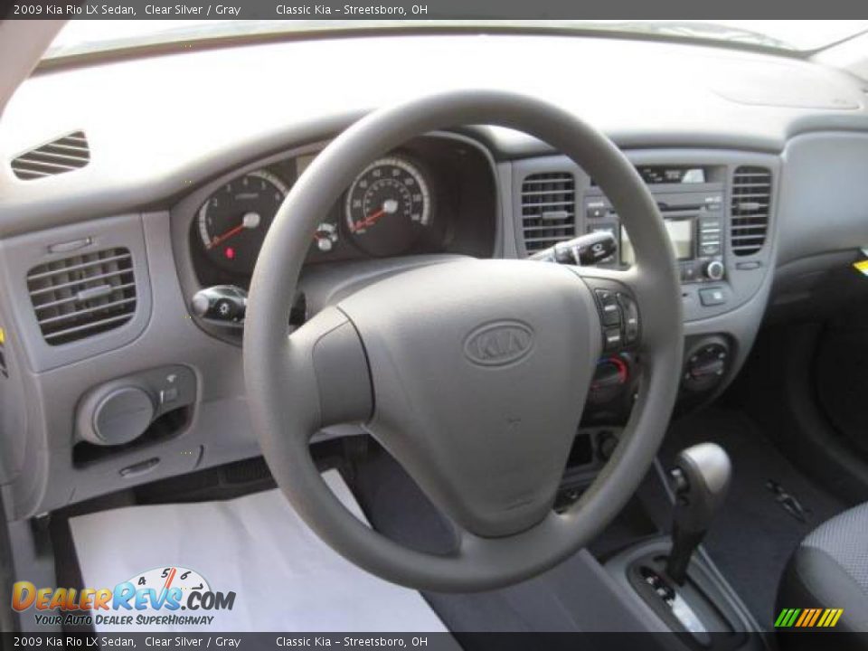 2009 Kia Rio LX Sedan Clear Silver / Gray Photo #10