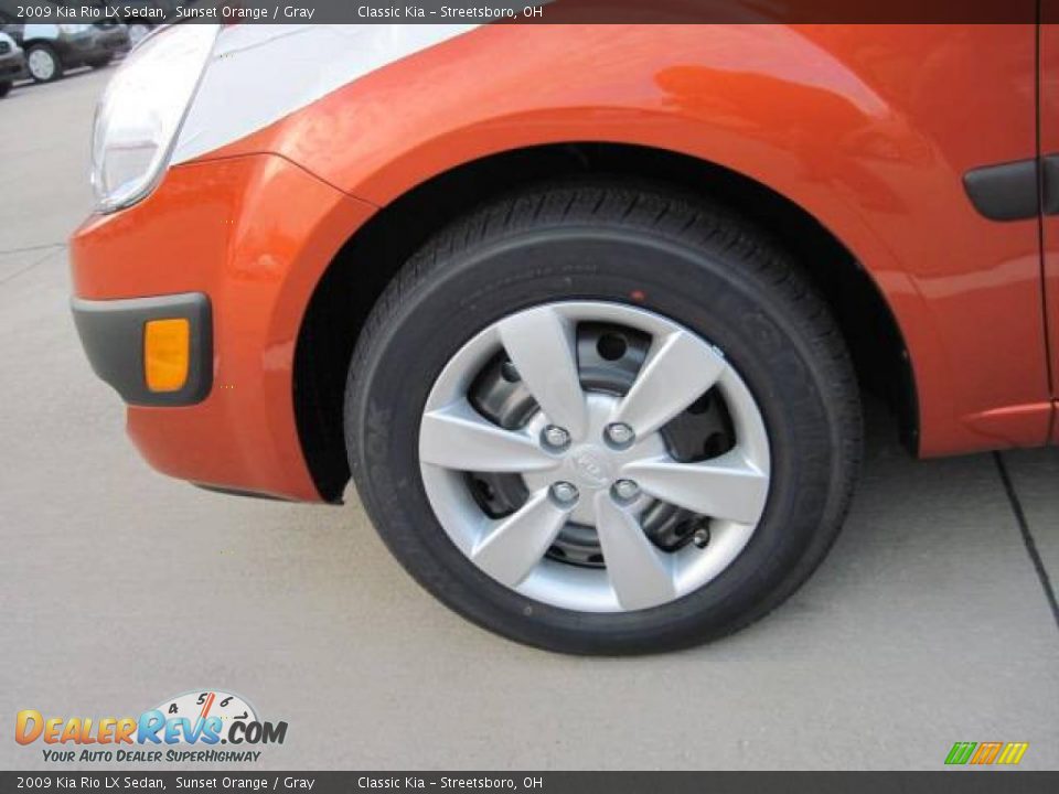 2009 Kia Rio LX Sedan Sunset Orange / Gray Photo #5