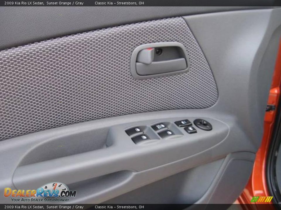2009 Kia Rio LX Sedan Sunset Orange / Gray Photo #6