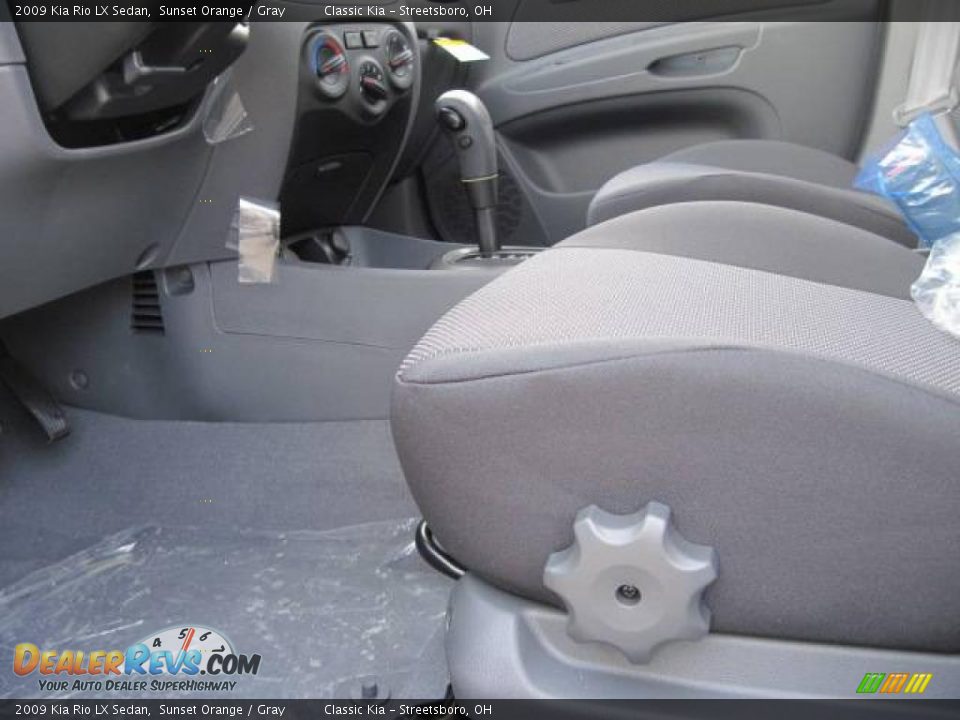 2009 Kia Rio LX Sedan Sunset Orange / Gray Photo #7