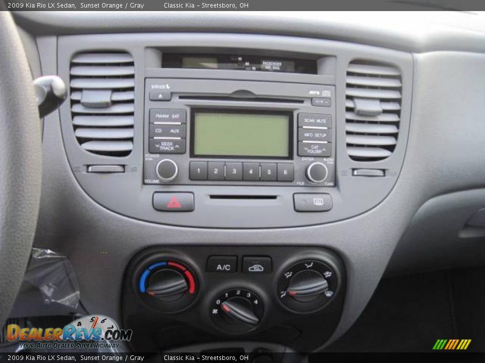 2009 Kia Rio LX Sedan Sunset Orange / Gray Photo #9