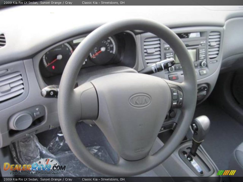 2009 Kia Rio LX Sedan Sunset Orange / Gray Photo #10