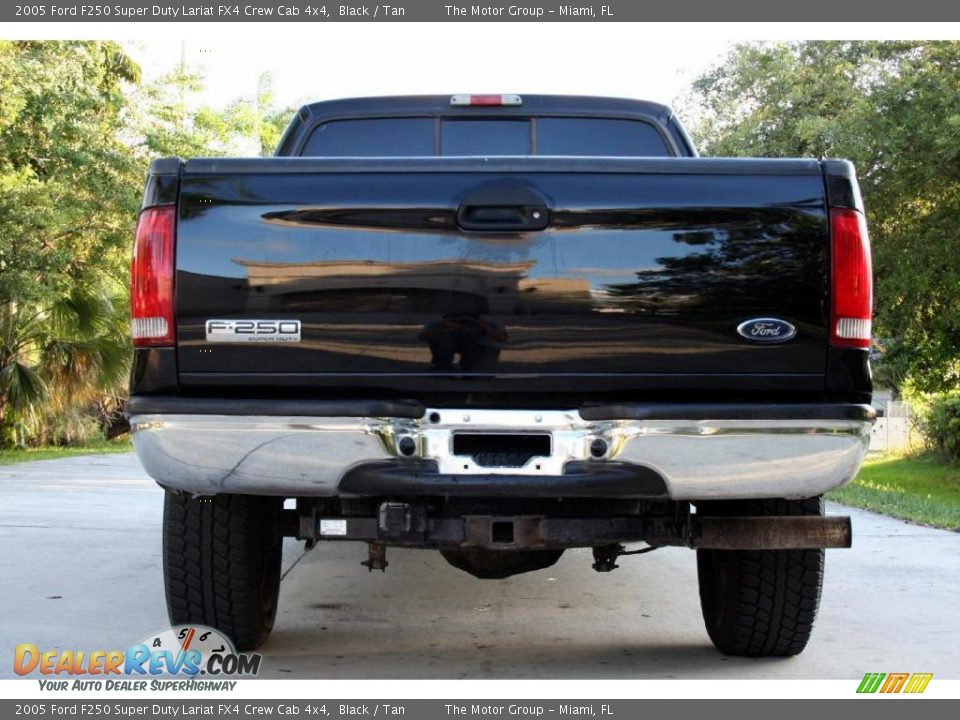 2005 Ford F250 Super Duty Lariat FX4 Crew Cab 4x4 Black / Tan Photo #5