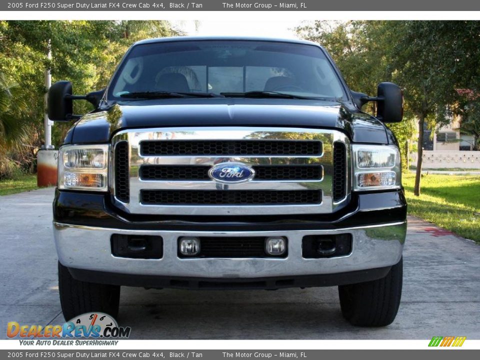 2005 Ford F250 Super Duty Lariat FX4 Crew Cab 4x4 Black / Tan Photo #11