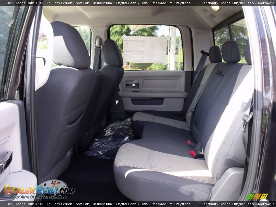 2009 Dodge Ram 1500 Big Horn Edition Crew Cab Brilliant Black Crystal Pearl / Dark Slate/Medium Graystone Photo #7