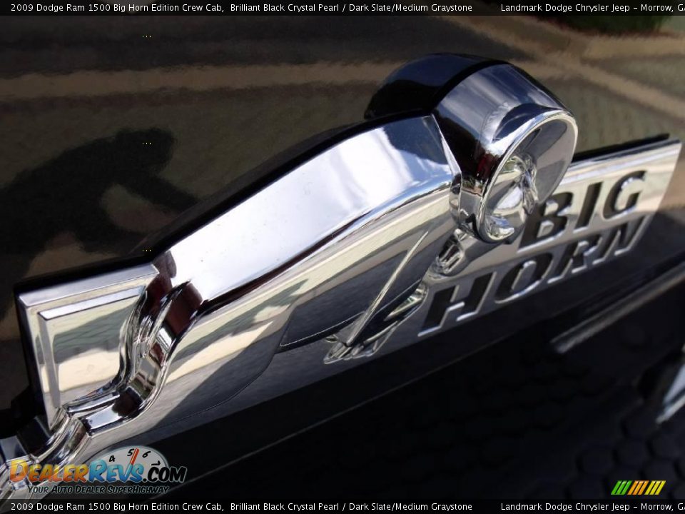 2009 Dodge Ram 1500 Big Horn Edition Crew Cab Brilliant Black Crystal Pearl / Dark Slate/Medium Graystone Photo #8