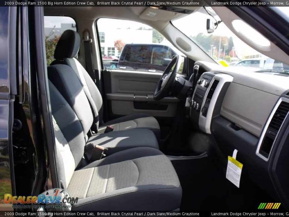 2009 Dodge Ram 1500 Big Horn Edition Crew Cab Brilliant Black Crystal Pearl / Dark Slate/Medium Graystone Photo #9