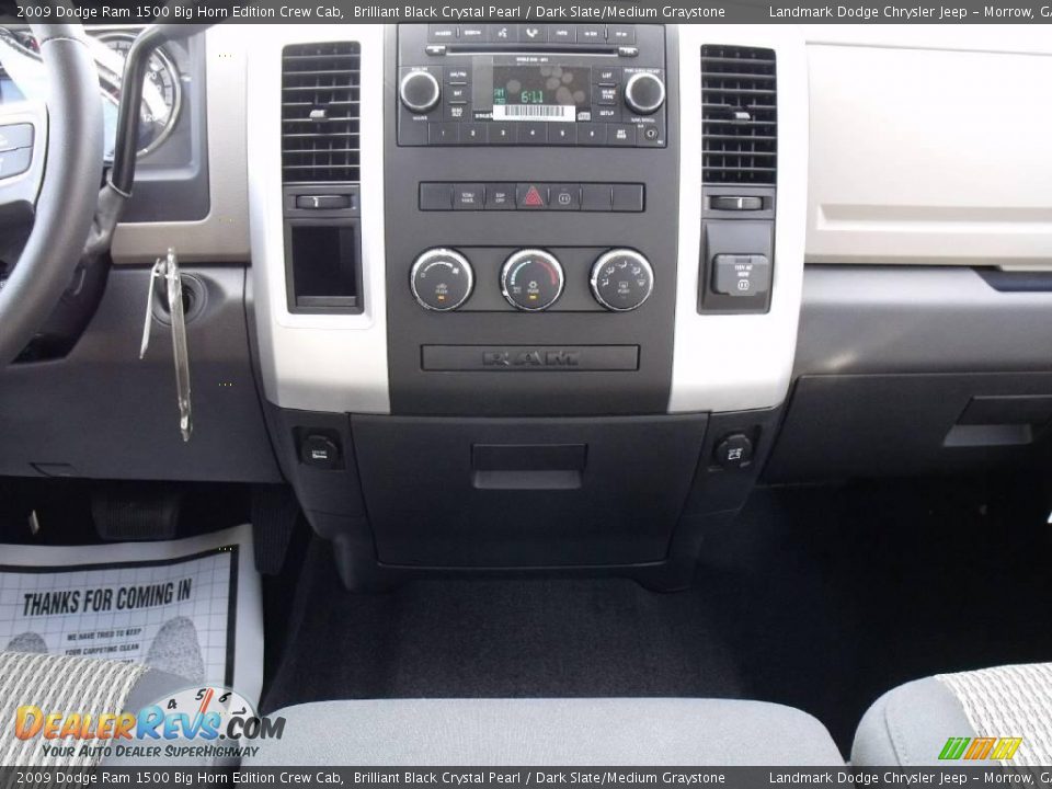 2009 Dodge Ram 1500 Big Horn Edition Crew Cab Brilliant Black Crystal Pearl / Dark Slate/Medium Graystone Photo #10