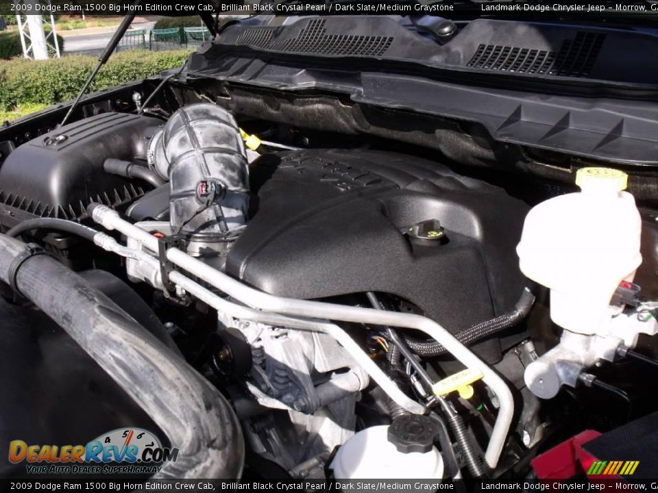 2009 Dodge Ram 1500 Big Horn Edition Crew Cab Brilliant Black Crystal Pearl / Dark Slate/Medium Graystone Photo #12