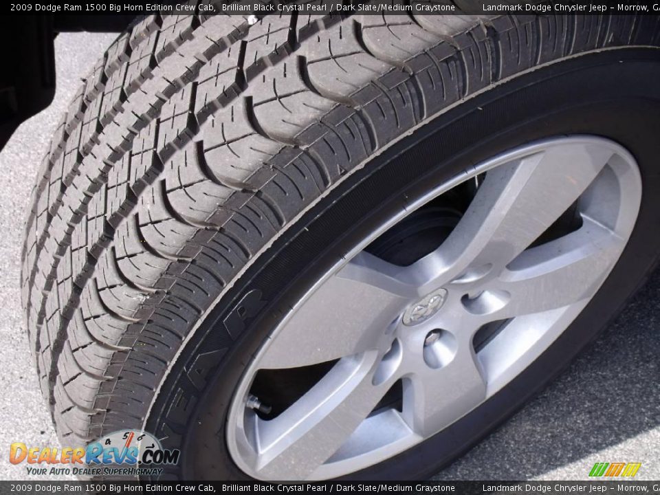 2009 Dodge Ram 1500 Big Horn Edition Crew Cab Brilliant Black Crystal Pearl / Dark Slate/Medium Graystone Photo #13