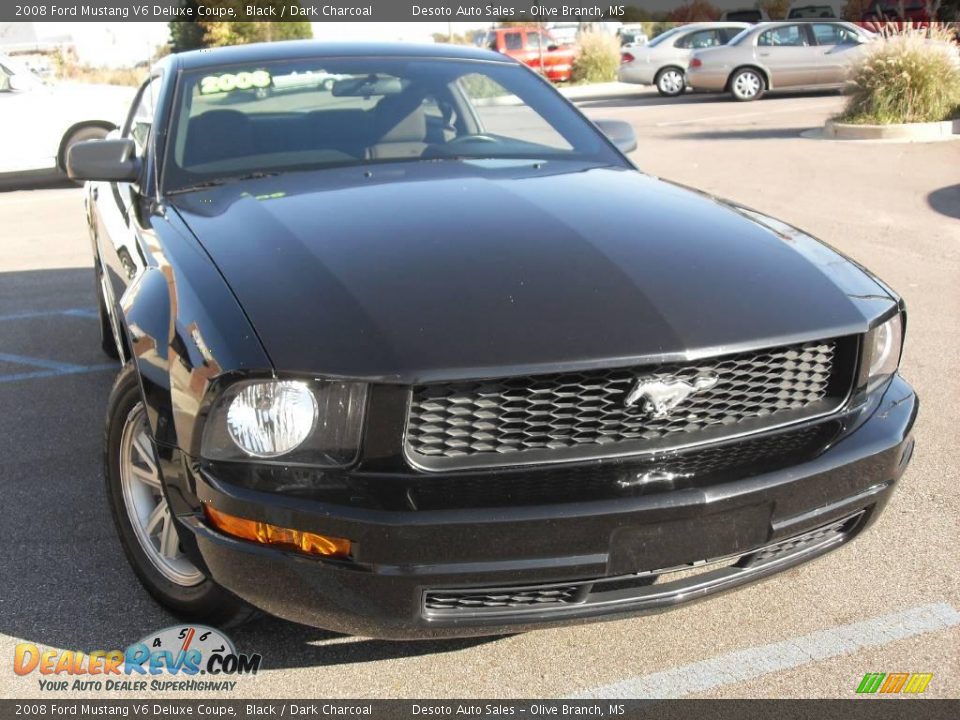 2008 Ford Mustang V6 Deluxe Coupe Black / Dark Charcoal Photo #4