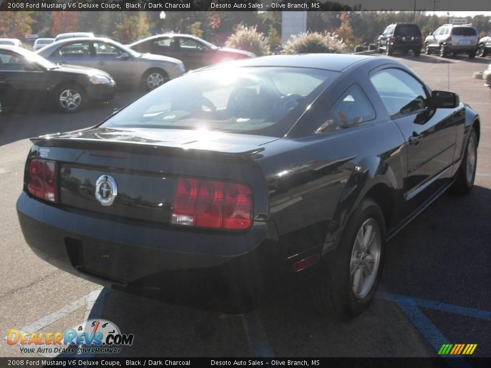 2008 Ford Mustang V6 Deluxe Coupe Black / Dark Charcoal Photo #6
