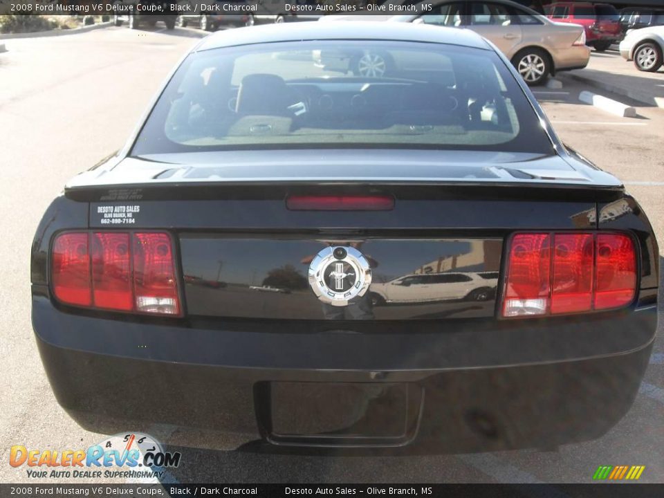 2008 Ford Mustang V6 Deluxe Coupe Black / Dark Charcoal Photo #7