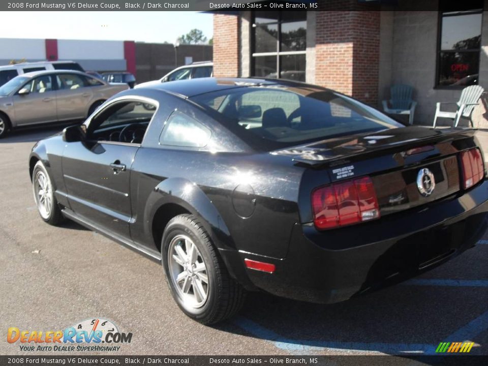 2008 Ford Mustang V6 Deluxe Coupe Black / Dark Charcoal Photo #8