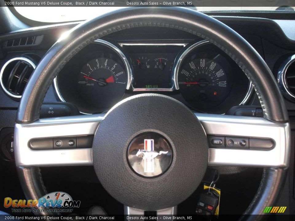 2008 Ford Mustang V6 Deluxe Coupe Black / Dark Charcoal Photo #10