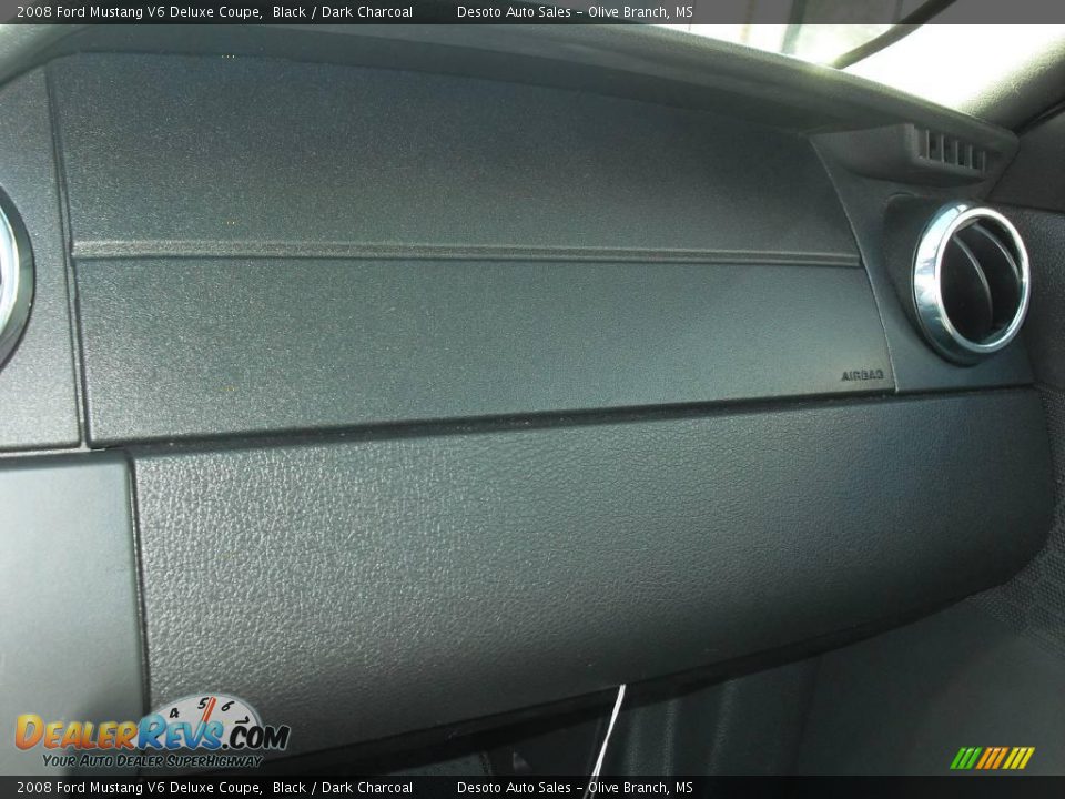 2008 Ford Mustang V6 Deluxe Coupe Black / Dark Charcoal Photo #12