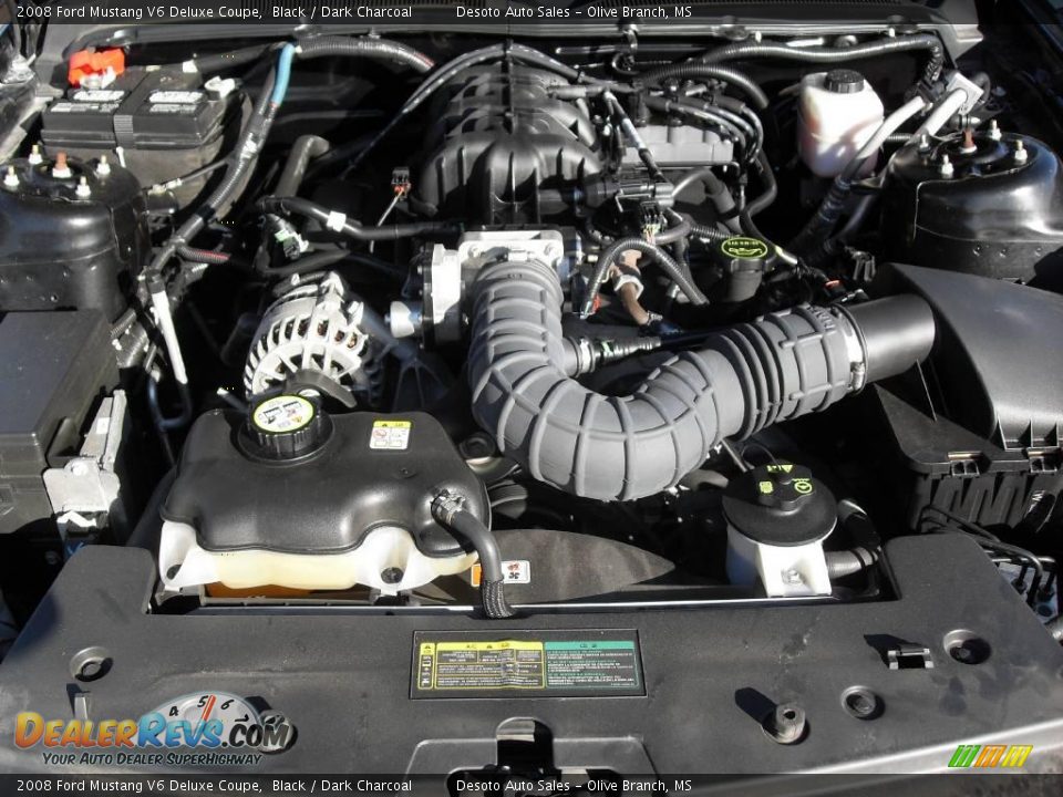 2008 Ford Mustang V6 Deluxe Coupe Black / Dark Charcoal Photo #21