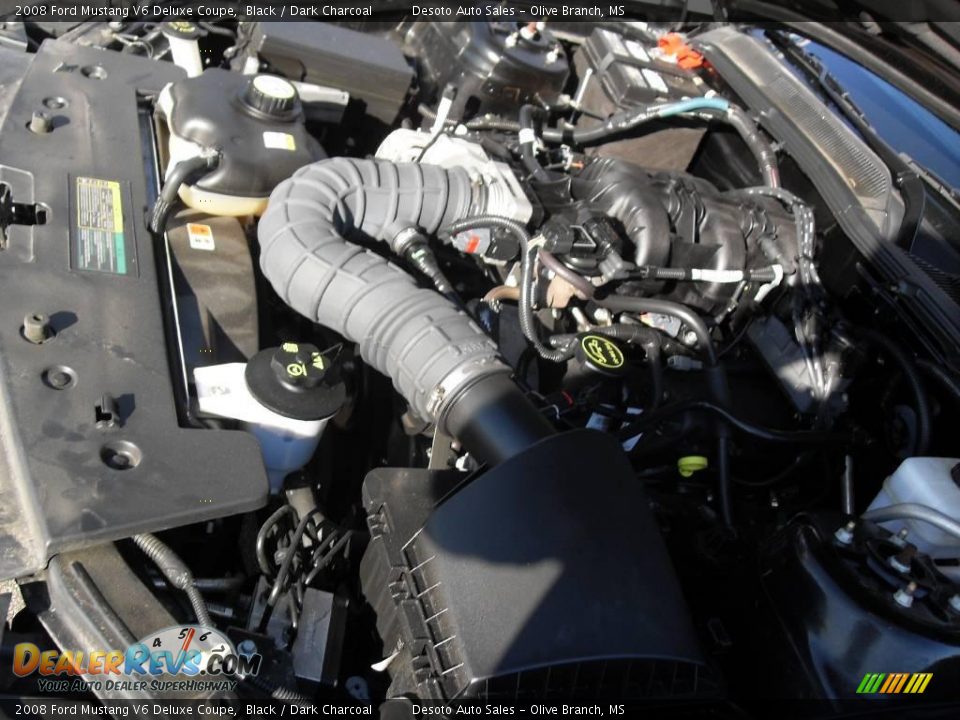 2008 Ford Mustang V6 Deluxe Coupe Black / Dark Charcoal Photo #22