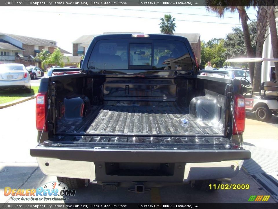 2008 Ford F250 Super Duty Lariat Crew Cab 4x4 Black / Medium Stone Photo #3