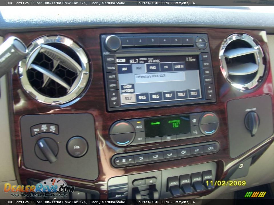 2008 Ford F250 Super Duty Lariat Crew Cab 4x4 Black / Medium Stone Photo #17