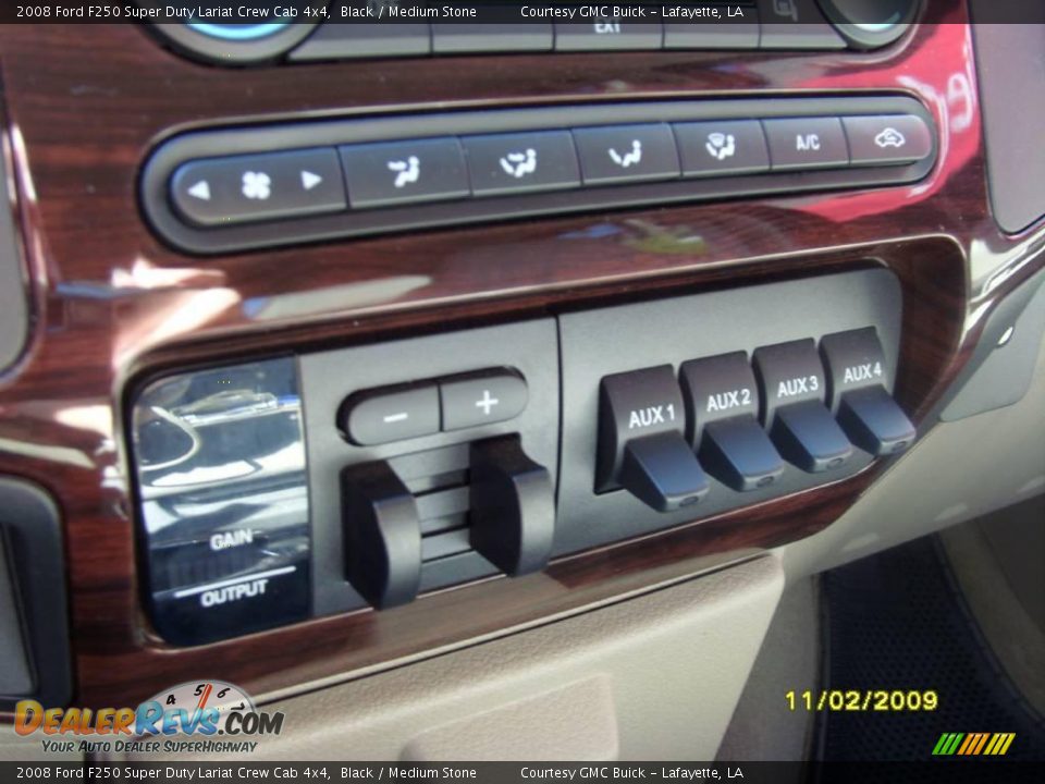 2008 Ford F250 Super Duty Lariat Crew Cab 4x4 Black / Medium Stone Photo #19