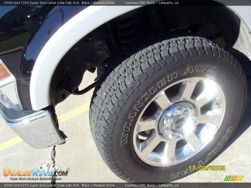 2008 Ford F250 Super Duty Lariat Crew Cab 4x4 Black / Medium Stone Photo #21