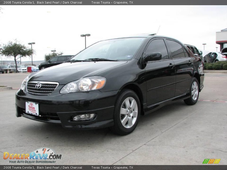 2008 Toyota Corolla S Black Sand Pearl / Dark Charcoal Photo #3