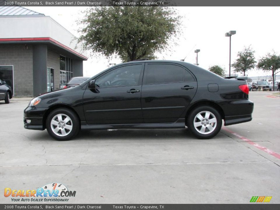 2008 Toyota Corolla S Black Sand Pearl / Dark Charcoal Photo #4