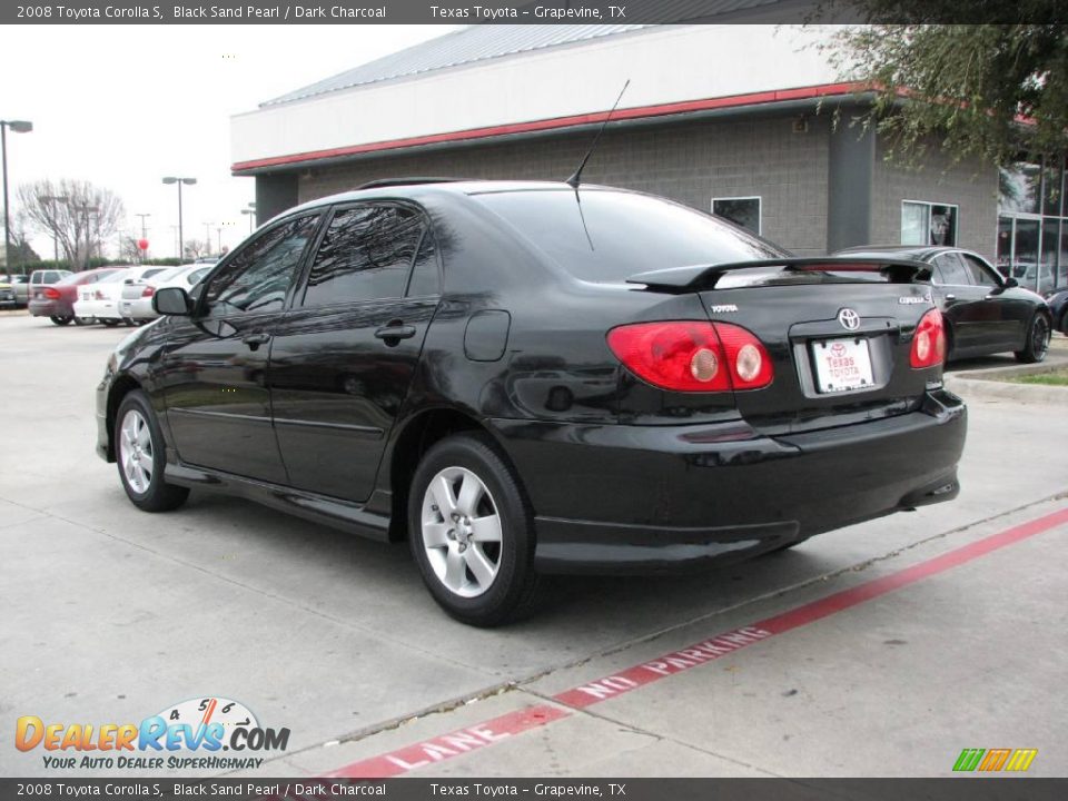 2008 Toyota Corolla S Black Sand Pearl / Dark Charcoal Photo #5