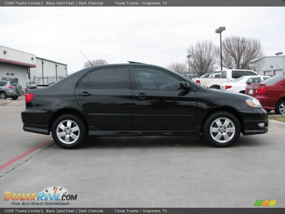 2008 Toyota Corolla S Black Sand Pearl / Dark Charcoal Photo #7