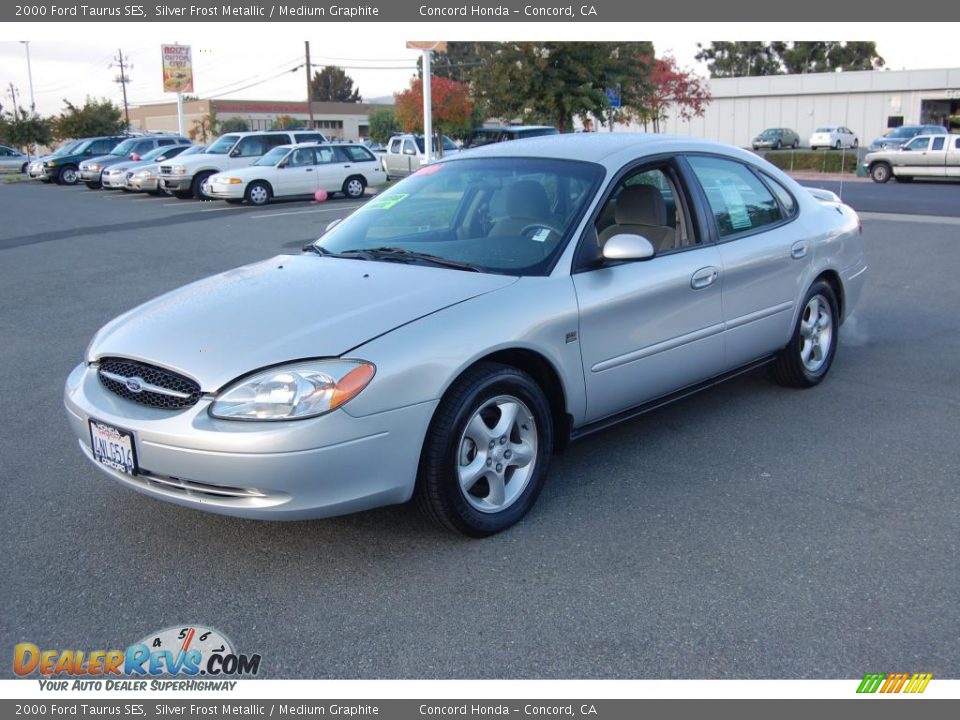 2000 Ford Taurus SES Silver Frost Metallic / Medium Graphite Photo #7
