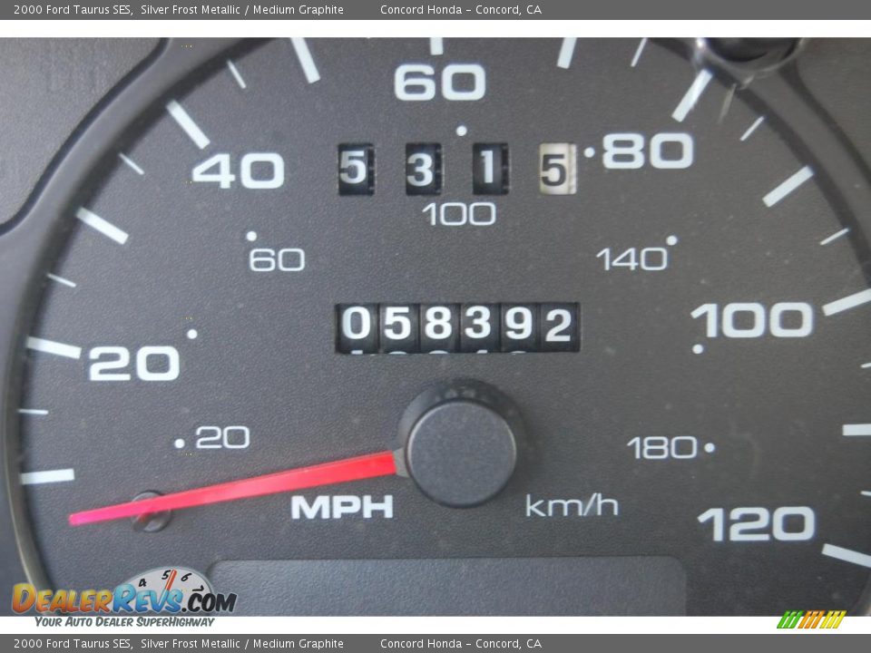 2000 Ford Taurus SES Silver Frost Metallic / Medium Graphite Photo #23