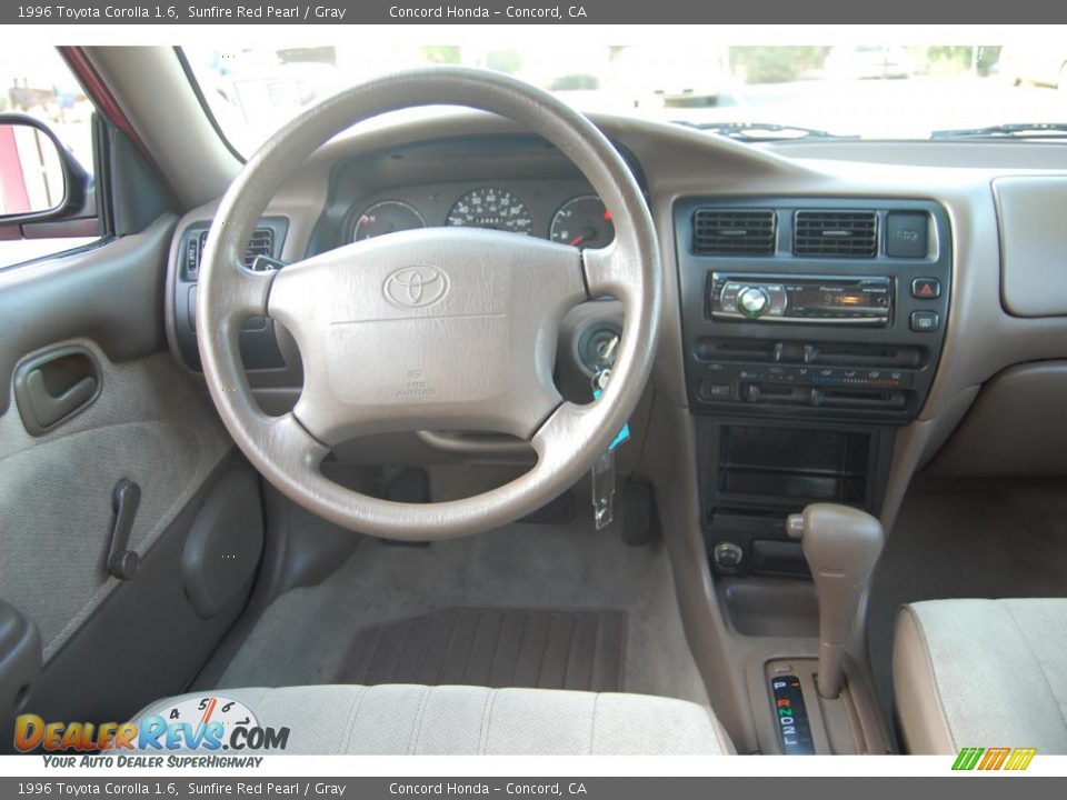 1996 Toyota Corolla 1.6 Sunfire Red Pearl / Gray Photo #12