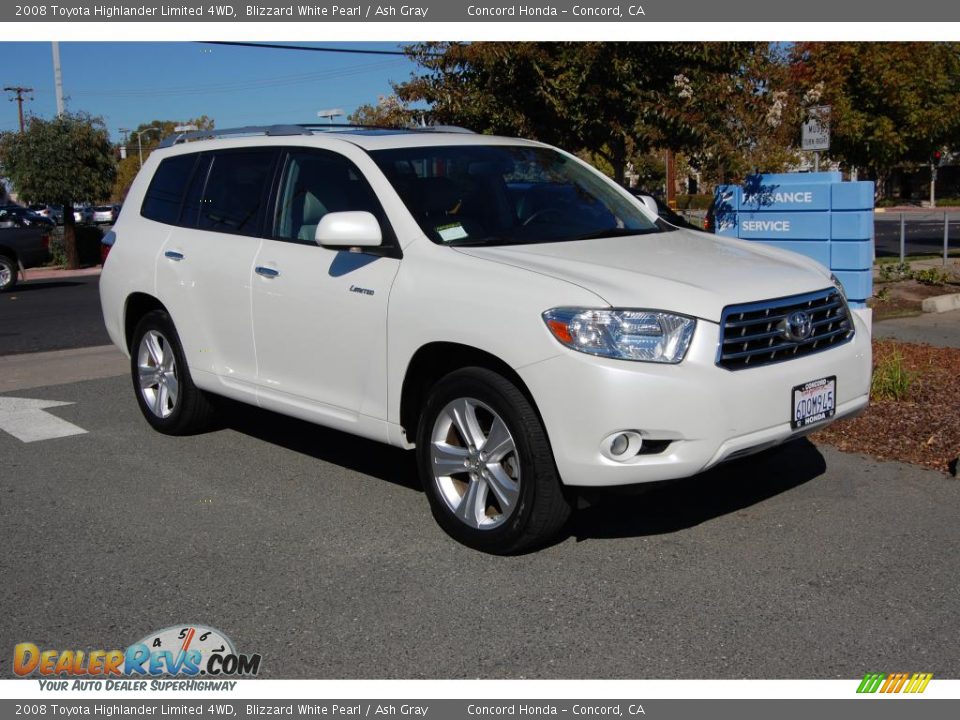 2008 Toyota Highlander Limited 4WD Blizzard White Pearl / Ash Gray Photo #1