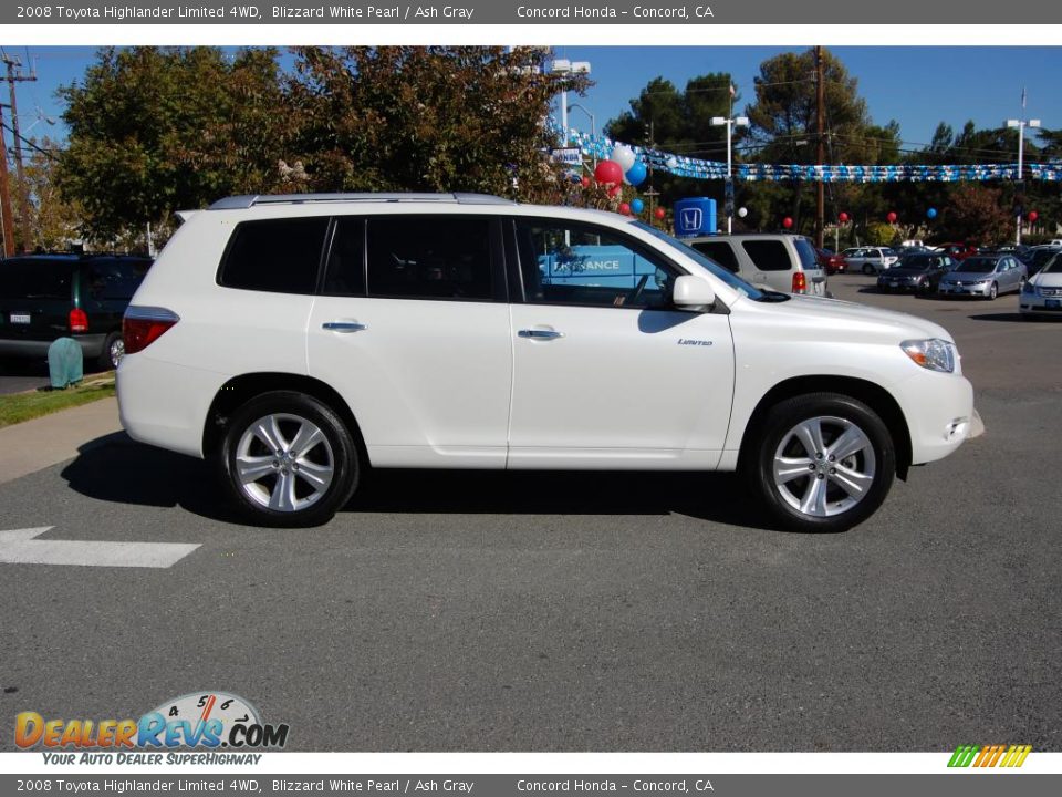 2008 Toyota Highlander Limited 4WD Blizzard White Pearl / Ash Gray Photo #2