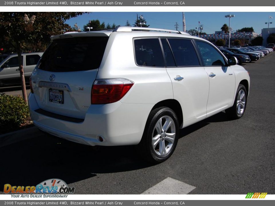 2008 Toyota Highlander Limited 4WD Blizzard White Pearl / Ash Gray Photo #3