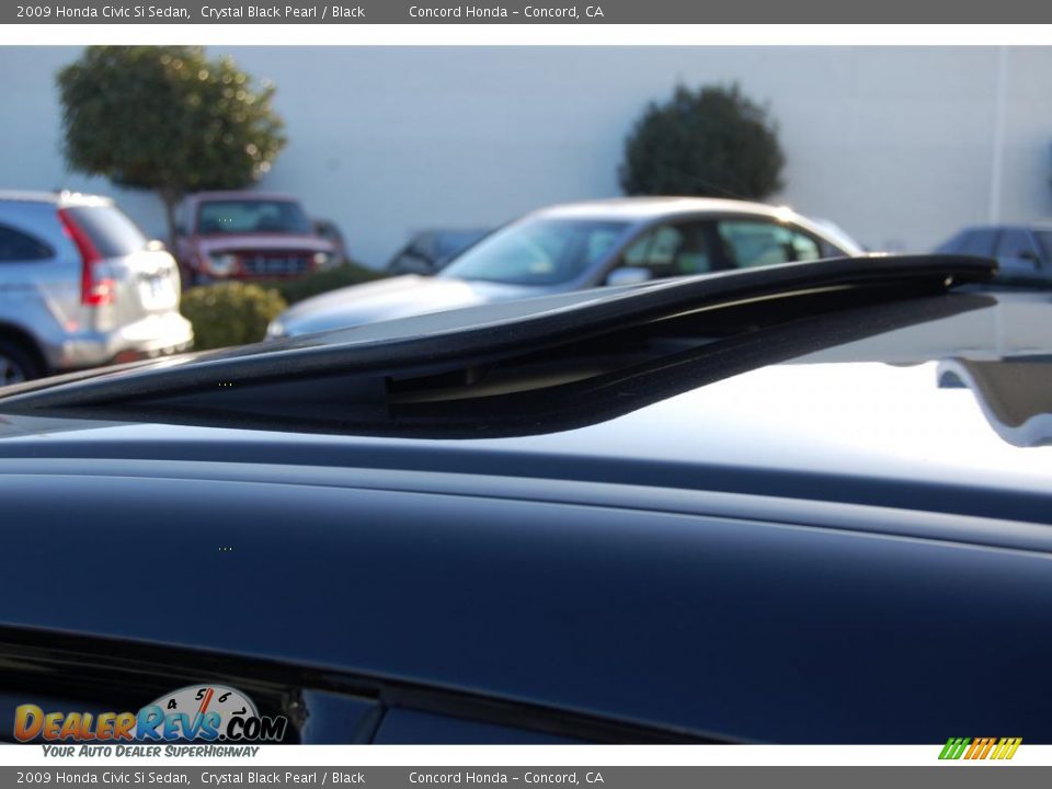 2009 Honda Civic Si Sedan Crystal Black Pearl / Black Photo #3