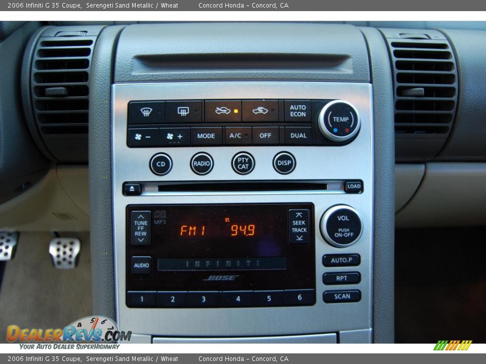 2006 Infiniti G 35 Coupe Serengeti Sand Metallic / Wheat Photo #13