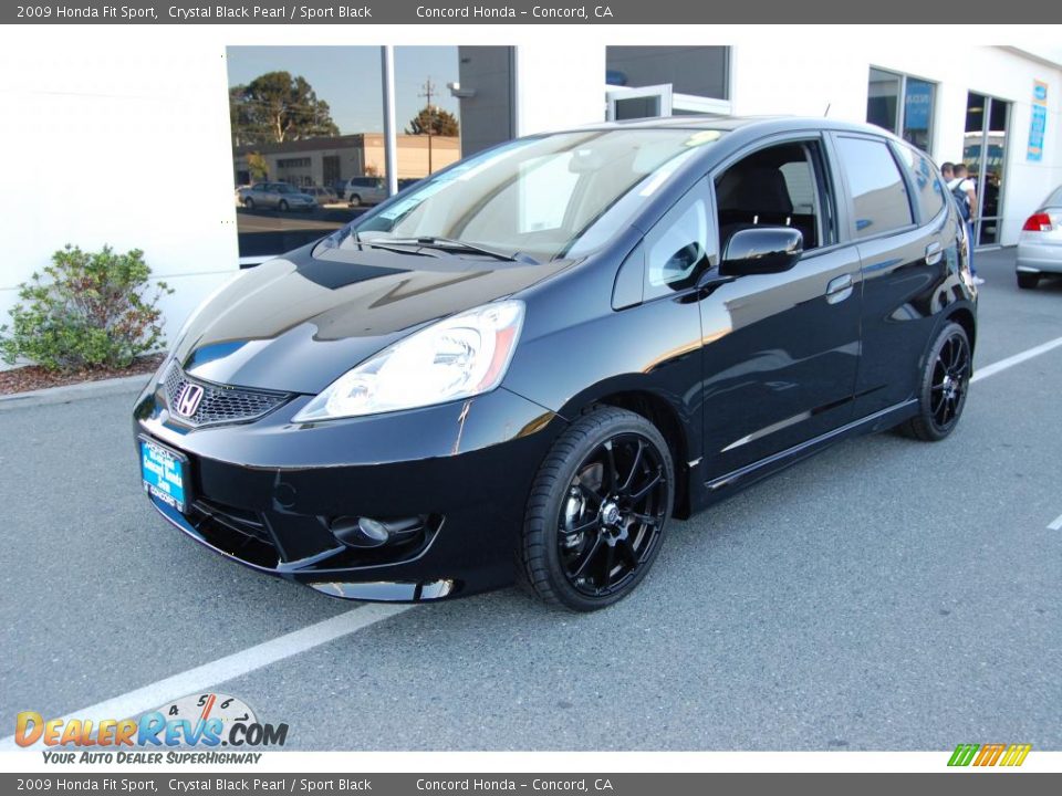 2009 Honda Fit Sport Crystal Black Pearl / Sport Black Photo #2