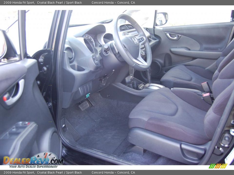 2009 Honda Fit Sport Crystal Black Pearl / Sport Black Photo #4