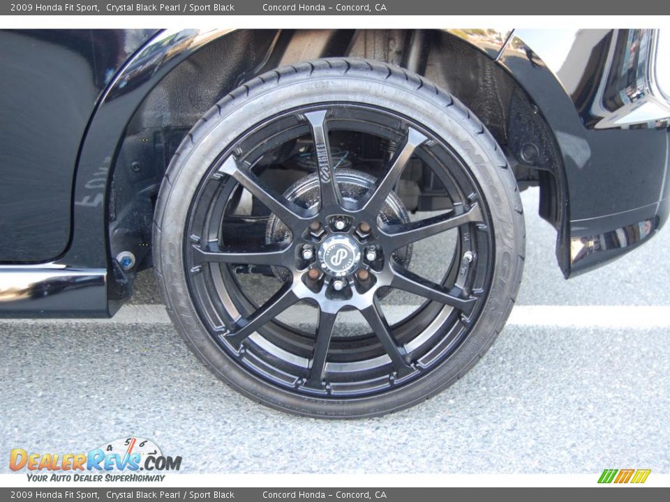 2009 Honda Fit Sport Crystal Black Pearl / Sport Black Photo #5