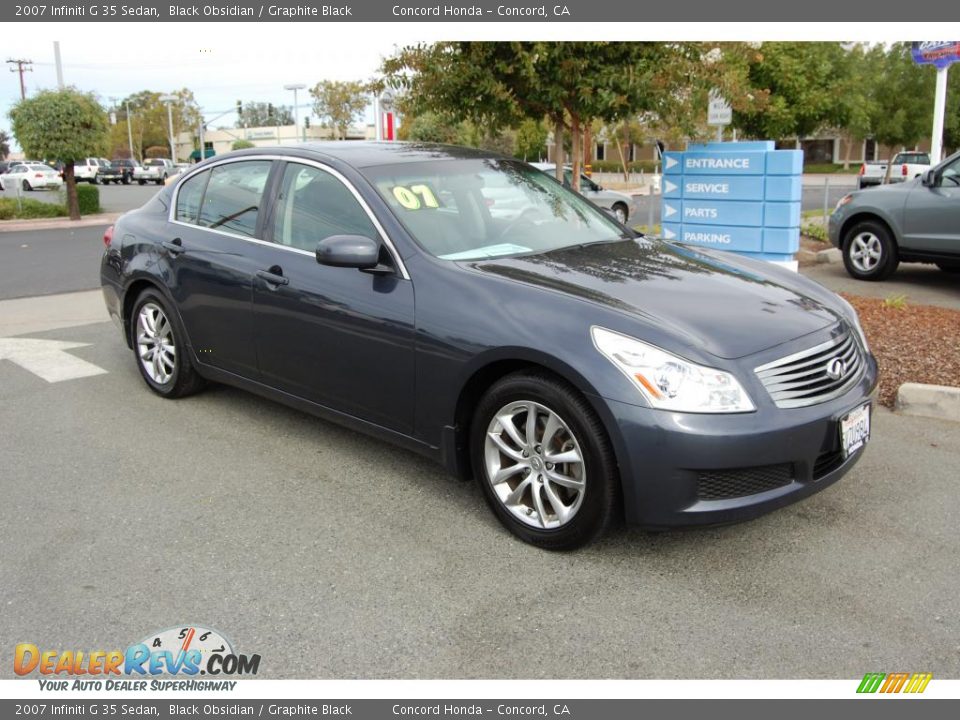 2007 Infiniti G 35 Sedan Black Obsidian / Graphite Black Photo #1