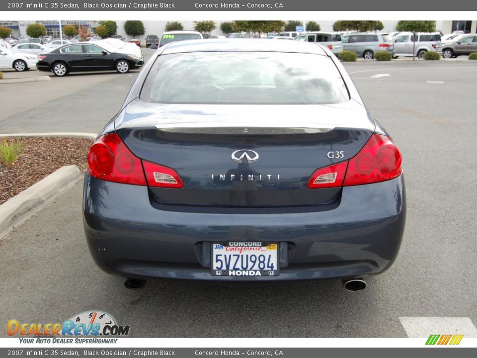 2007 Infiniti G 35 Sedan Black Obsidian / Graphite Black Photo #4