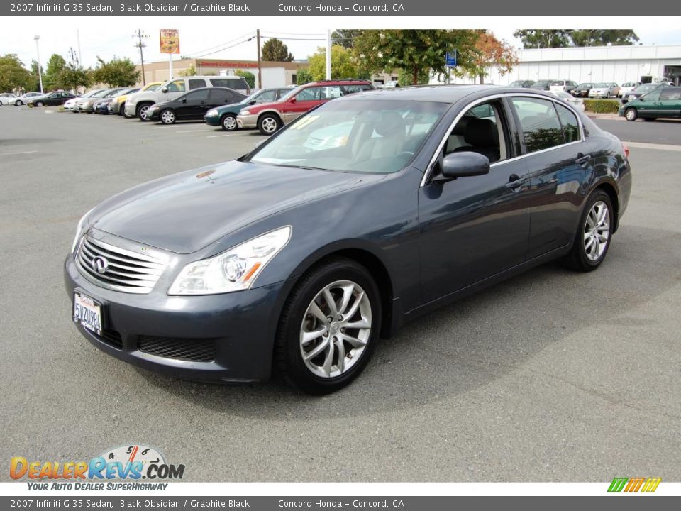2007 Infiniti G 35 Sedan Black Obsidian / Graphite Black Photo #7