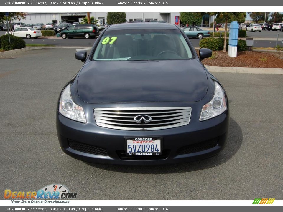 2007 Infiniti G 35 Sedan Black Obsidian / Graphite Black Photo #8