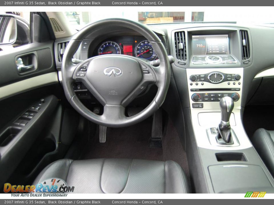 2007 Infiniti G 35 Sedan Black Obsidian / Graphite Black Photo #11