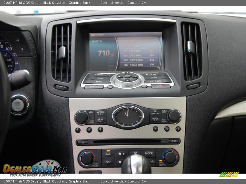 2007 Infiniti G 35 Sedan Black Obsidian / Graphite Black Photo #12